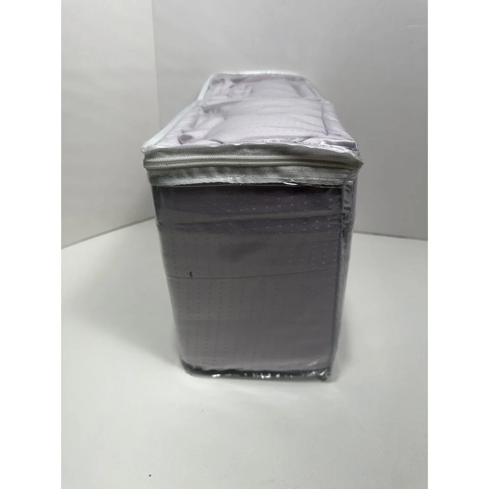 Concierge Collection‎ Queen Sheet Set 2 Pk Lilac Purple Microfiber Dobby Dot 8pc